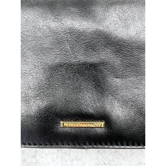 REBECCA MINKOFF Love Black & Leopard Small Crossbody Gold Chain - Picture 11 of 12